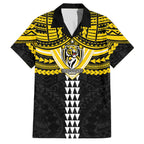 Personalized Richmond Tigers Family Matching Short Sleeve Bodycon Dress and Hawaiian Shirt Polynesian Tribal Pattern Heritage Football
