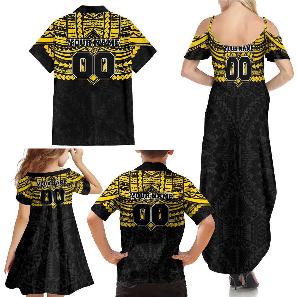 Personalized Richmond Tigers Family Matching Summer Maxi Dress and Hawaiian Shirt Polynesian Tribal Pattern Heritage Football