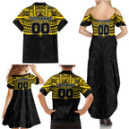 Personalized Richmond Tigers Family Matching Summer Maxi Dress and Hawaiian Shirt Polynesian Tribal Pattern Heritage Football