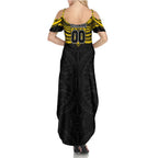 Personalized Richmond Tigers Family Matching Summer Maxi Dress and Hawaiian Shirt Polynesian Tribal Pattern Heritage Football