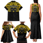 Personalized Richmond Tigers Family Matching Tank Maxi Dress and Hawaiian Shirt Polynesian Tribal Pattern Heritage Football