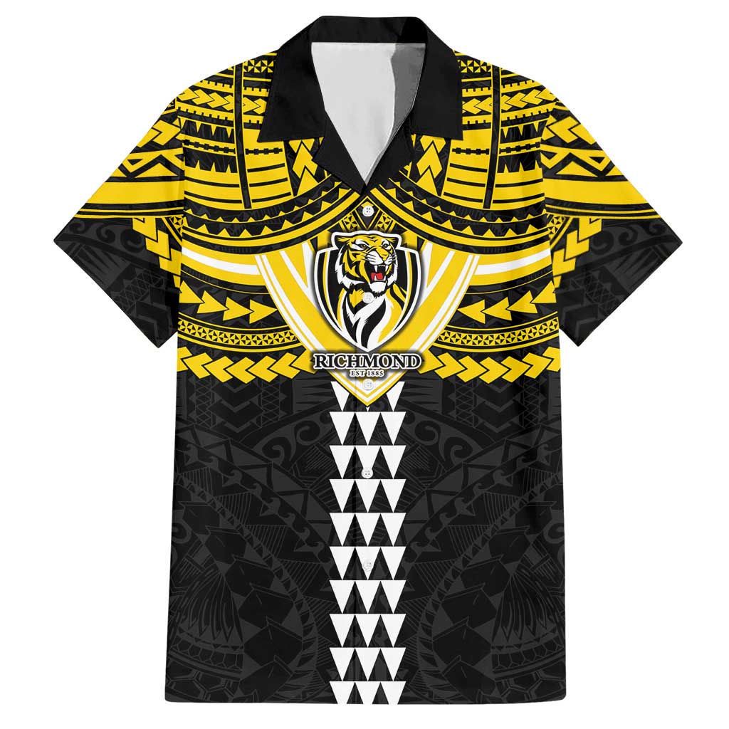 Personalized Richmond Tigers Hawaiian Shirt Polynesian Tribal Pattern Heritage Football