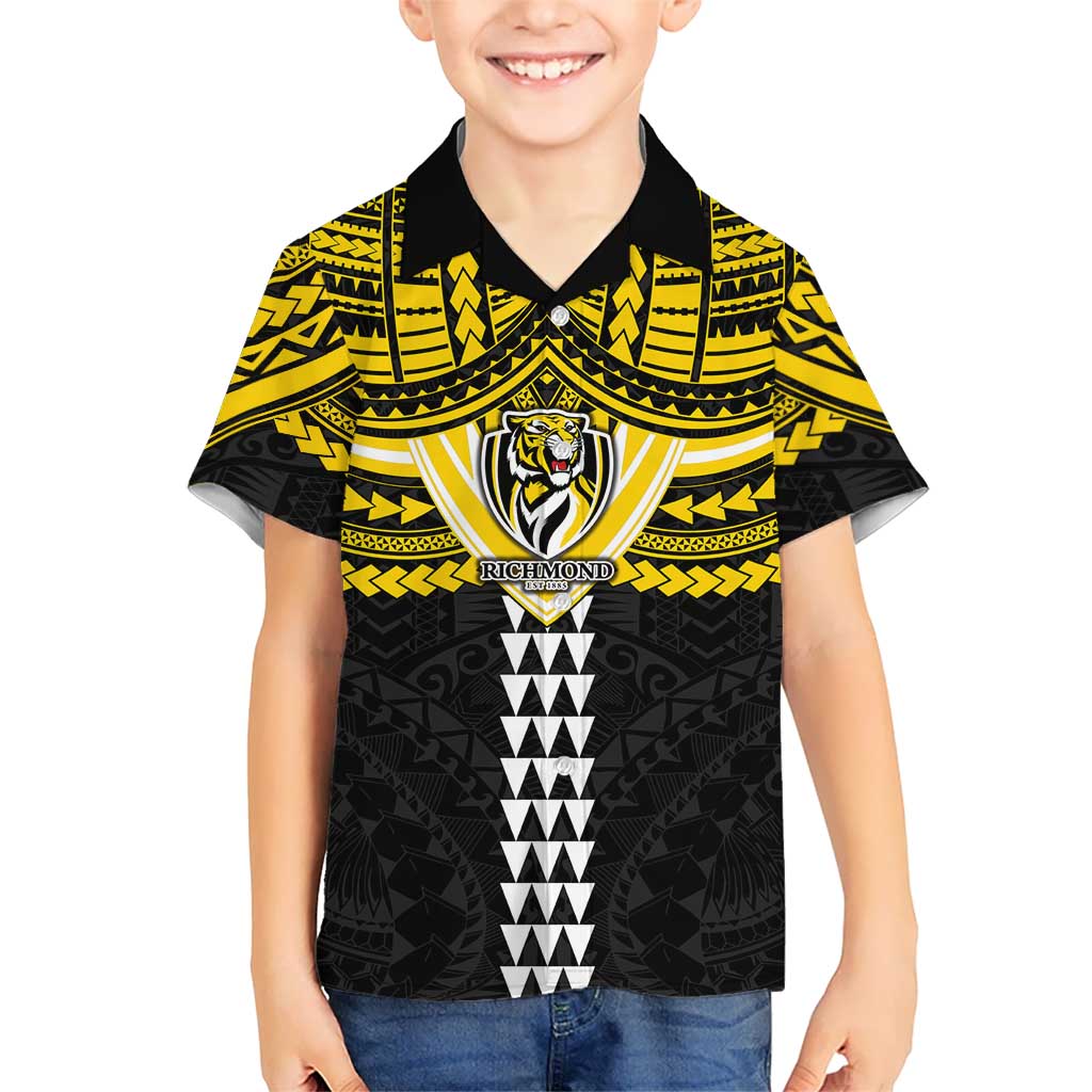 Personalized Richmond Tigers Hawaiian Shirt Polynesian Tribal Pattern Heritage Football