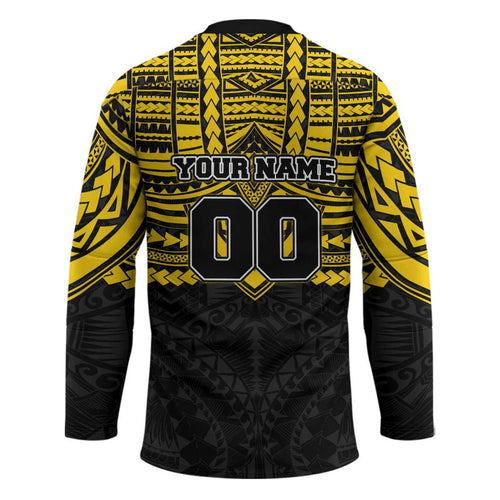 Personalized Richmond Tigers Hockey Jersey Polynesian Tribal Pattern Heritage Football