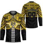 Personalized Richmond Tigers Hockey Jersey Polynesian Tribal Pattern Heritage Football