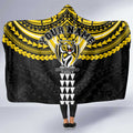 Personalized Richmond Tigers Hooded Blanket Polynesian Tribal Pattern Heritage Football