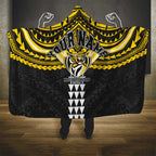 Personalized Richmond Tigers Hooded Blanket Polynesian Tribal Pattern Heritage Football