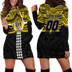 Personalized Richmond Tigers Hoodie Dress Polynesian Tribal Pattern Heritage Football