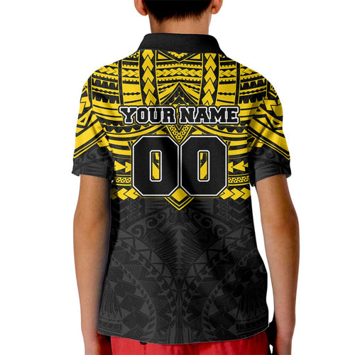 Personalized Richmond Tigers Kid Polo Shirt Polynesian Tribal Pattern Heritage Football