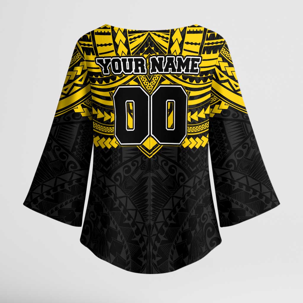 Personalized Richmond Tigers Kimono Sleeve Blouse Polynesian Tribal Pattern Heritage Football