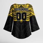 Personalized Richmond Tigers Kimono Sleeve Blouse Polynesian Tribal Pattern Heritage Football