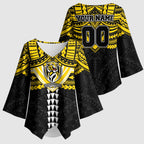 Personalized Richmond Tigers Kimono Sleeve Blouse Polynesian Tribal Pattern Heritage Football