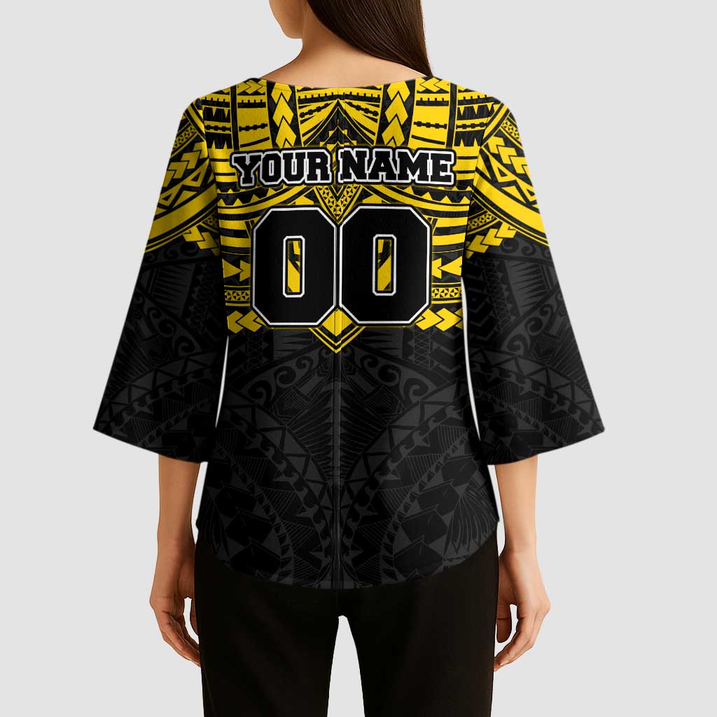 Personalized Richmond Tigers Kimono Sleeve Blouse Polynesian Tribal Pattern Heritage Football