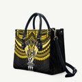 Personalized Richmond Tigers Leather Bag Polynesian Tribal Pattern Heritage Football