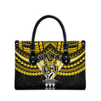 Personalized Richmond Tigers Leather Bag Polynesian Tribal Pattern Heritage Football