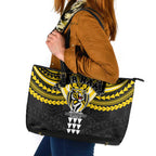 Personalized Richmond Tigers Leather Tote Bag Polynesian Tribal Pattern Heritage Football