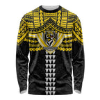 Personalized Richmond Tigers Long Sleeve Shirt Polynesian Tribal Pattern Heritage Football
