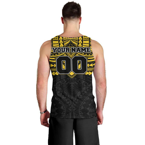 Personalized Richmond Tigers Men Tank Top Polynesian Tribal Pattern Heritage Football