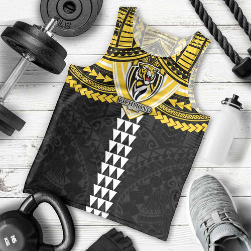 Personalized Richmond Tigers Men Tank Top Polynesian Tribal Pattern Heritage Football