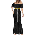 Personalized Richmond Tigers Mermaid Dress Polynesian Tribal Pattern Heritage Football