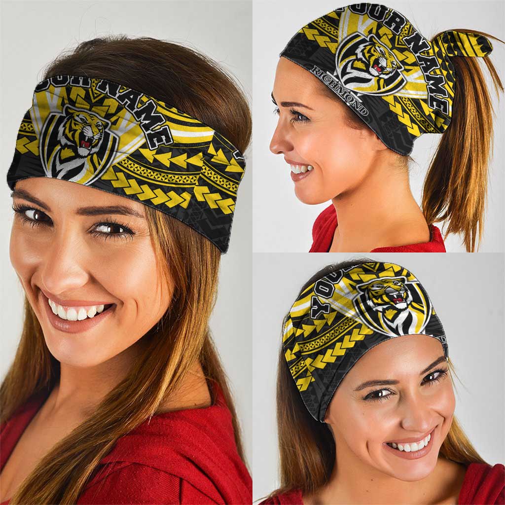 Personalized Richmond Tigers Neck Gaiter Polynesian Tribal Pattern Heritage Football