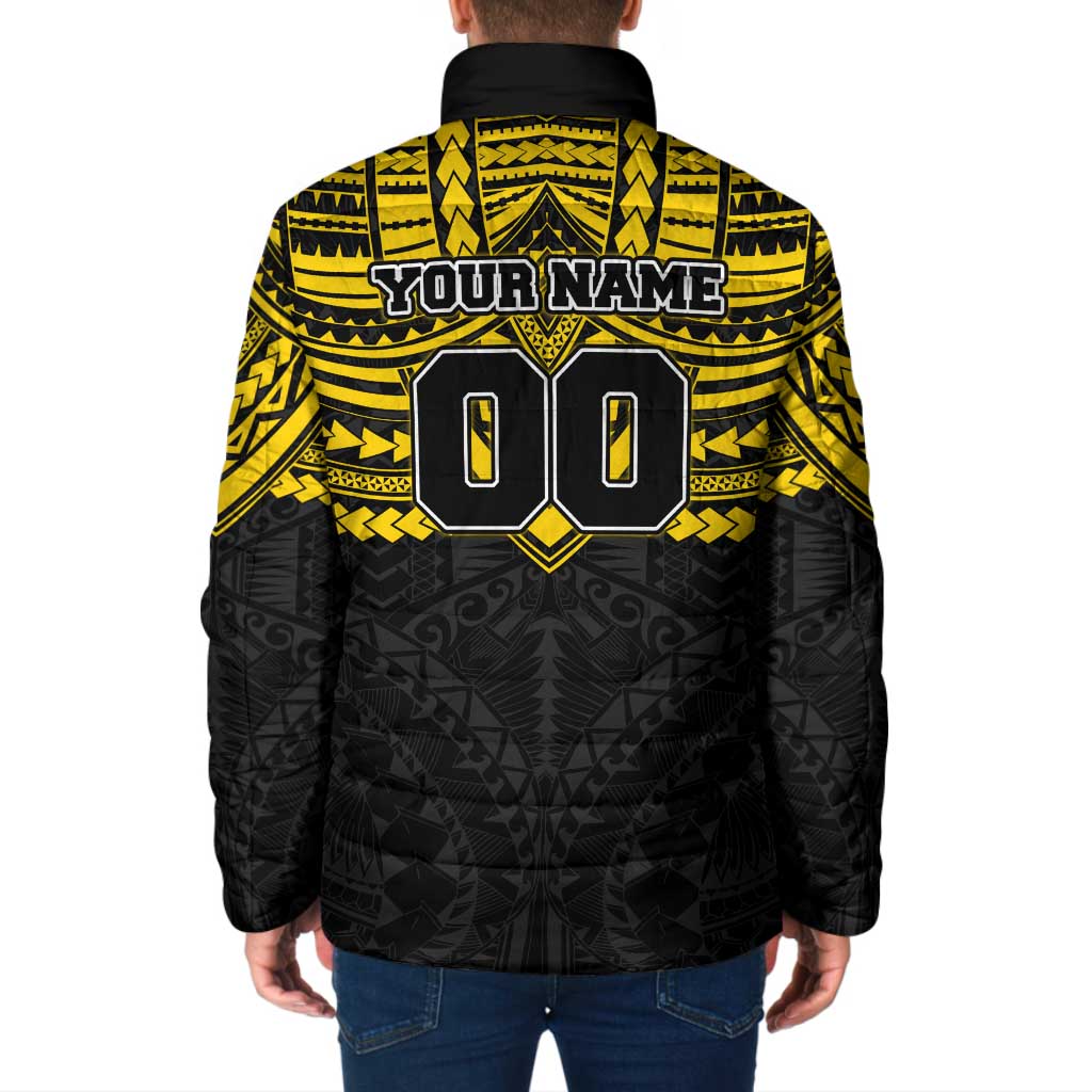 Personalized Richmond Tigers Padded Jacket Polynesian Tribal Pattern Heritage Football