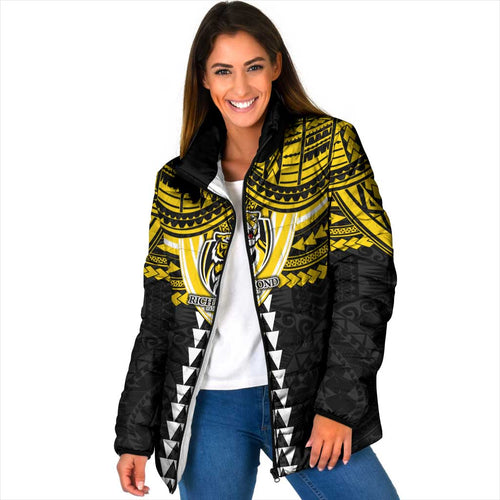 Personalized Richmond Tigers Padded Jacket Polynesian Tribal Pattern Heritage Football