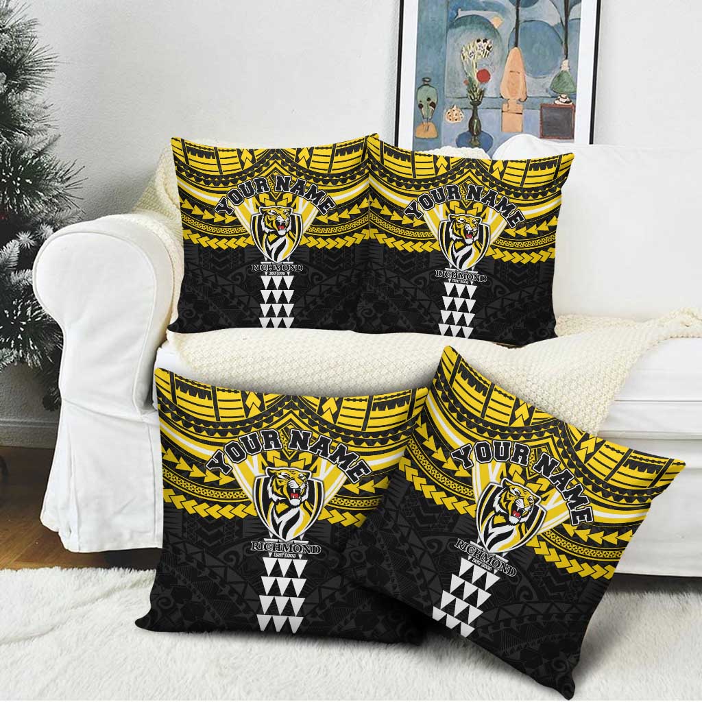 Personalized Richmond Tigers Pillow Cover Polynesian Tribal Pattern Heritage Football