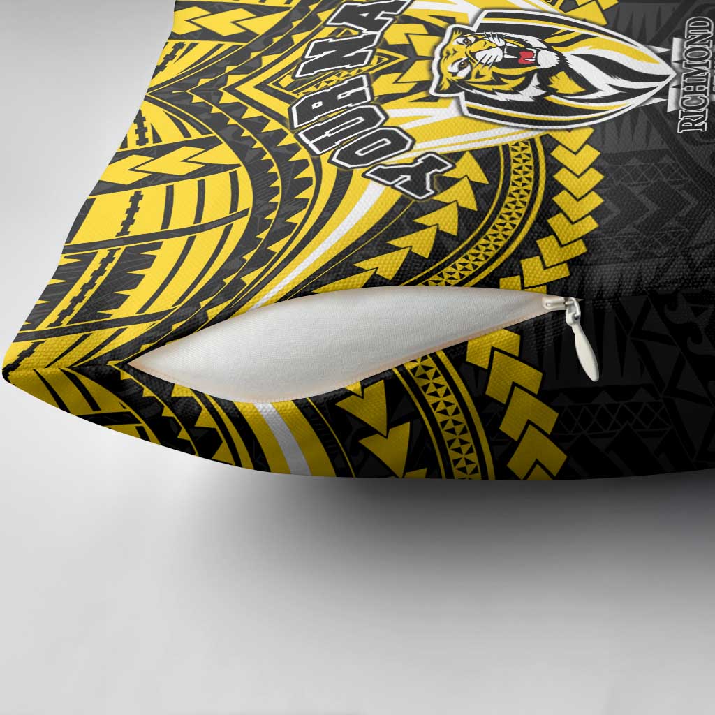 Personalized Richmond Tigers Pillow Cover Polynesian Tribal Pattern Heritage Football