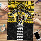 Personalized Richmond Tigers Puzzle Polynesian Tribal Pattern Heritage Football
