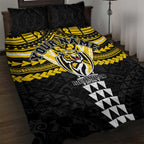 Personalized Richmond Tigers Quilt Bed Set Polynesian Tribal Pattern Heritage Football