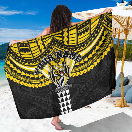 Personalized Richmond Tigers Sarong Polynesian Tribal Pattern Heritage Football