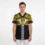 Personalized Richmond Tigers Scrub Top Polynesian Tribal Pattern Heritage Football