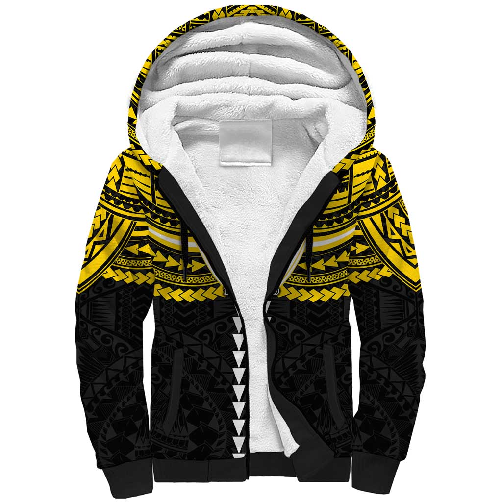 Personalized Richmond Tigers Sherpa Hoodie Polynesian Tribal Pattern Heritage Football