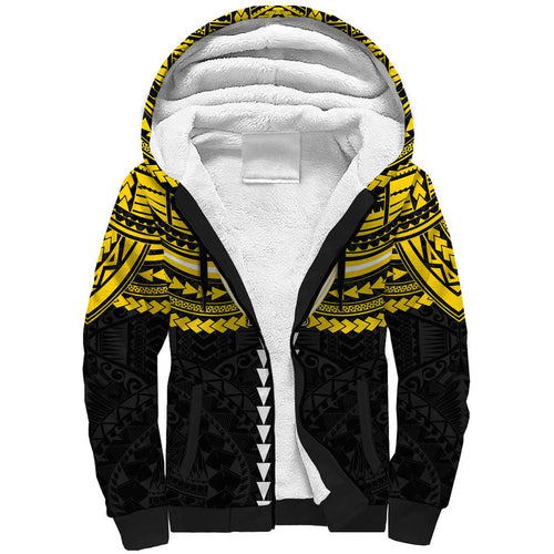 Personalized Richmond Tigers Sherpa Hoodie Polynesian Tribal Pattern Heritage Football