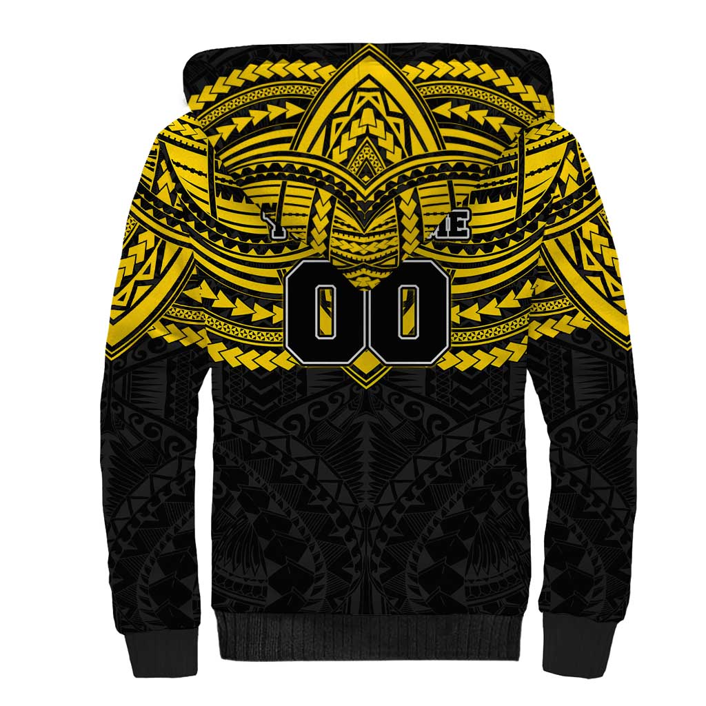 Personalized Richmond Tigers Sherpa Hoodie Polynesian Tribal Pattern Heritage Football