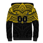 Personalized Richmond Tigers Sherpa Hoodie Polynesian Tribal Pattern Heritage Football