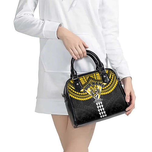Personalized Richmond Tigers Shoulder Handbag Polynesian Tribal Pattern Heritage Football