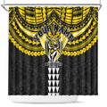 Personalized Richmond Tigers Shower Curtain Polynesian Tribal Pattern Heritage Football