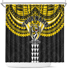 Personalized Richmond Tigers Shower Curtain Polynesian Tribal Pattern Heritage Football