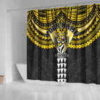 Personalized Richmond Tigers Shower Curtain Polynesian Tribal Pattern Heritage Football