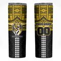 Personalized Richmond Tigers Skinny Tumbler Polynesian Tribal Pattern Heritage Football
