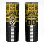 Personalized Richmond Tigers Skinny Tumbler Polynesian Tribal Pattern Heritage Football