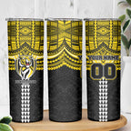 Personalized Richmond Tigers Skinny Tumbler Polynesian Tribal Pattern Heritage Football