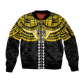 Personalized Richmond Tigers Sleeve Zip Bomber Jacket Polynesian Tribal Pattern Heritage Football