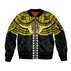 Personalized Richmond Tigers Sleeve Zip Bomber Jacket Polynesian Tribal Pattern Heritage Football