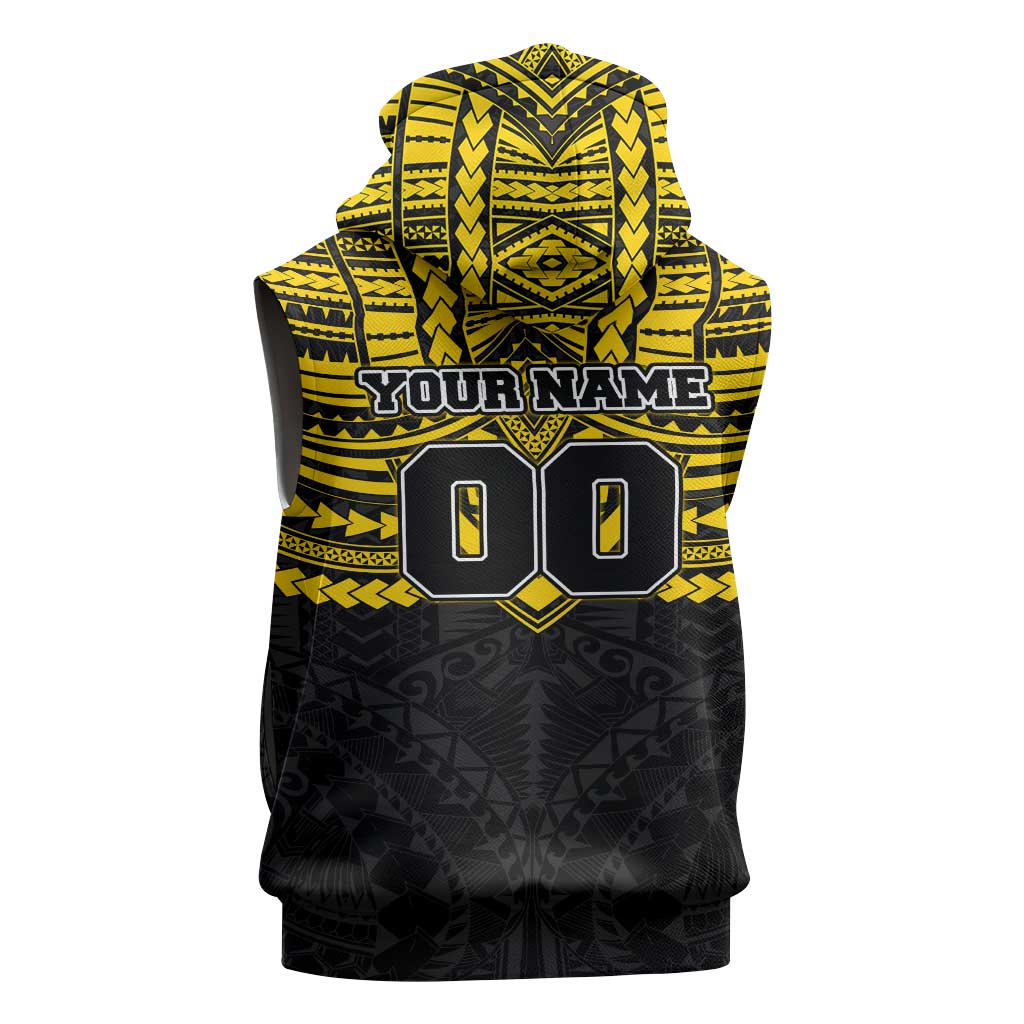 Personalized Richmond Tigers Sleeveless Hoodie Polynesian Tribal Pattern Heritage Football
