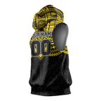 Personalized Richmond Tigers Sleeveless Hoodie Polynesian Tribal Pattern Heritage Football