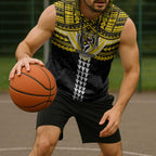Personalized Richmond Tigers Sleeveless Hoodie Polynesian Tribal Pattern Heritage Football