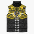 Personalized Richmond Tigers Sleeveless Puffer Jacket Polynesian Tribal Pattern Heritage Football